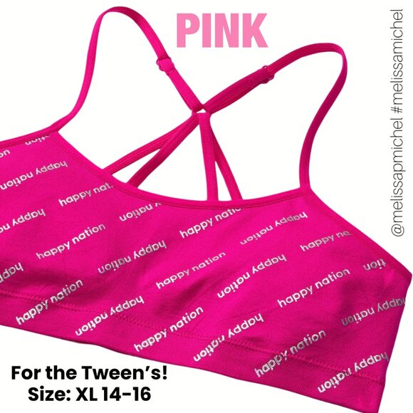 VS PINK Seamless Scoop Neck Racerback Sports Bra - Picture 2 of 2